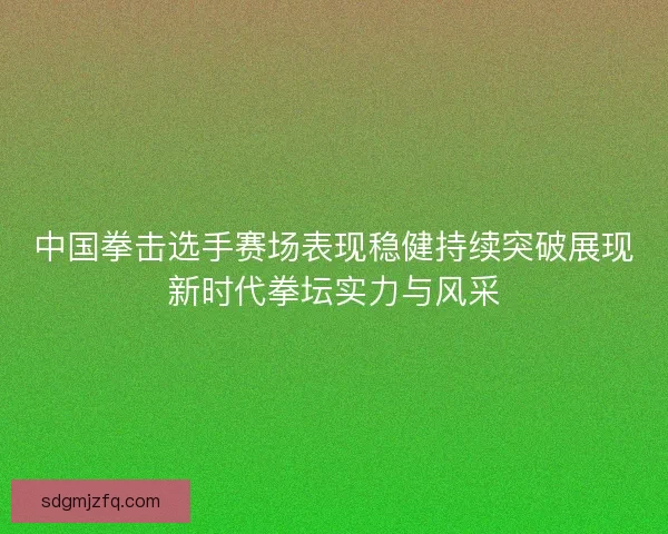 中国拳击选手赛场表现稳健持续突破展现新时代拳坛实力与风采